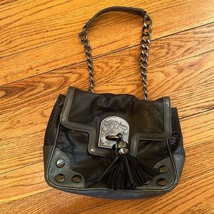 Betsy Johnson black bag with bag cover